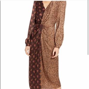 Something Navy floral and cheetah dress